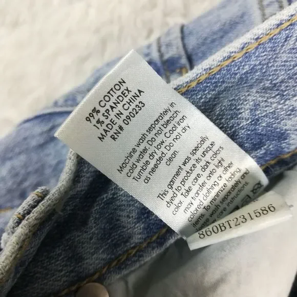 Pacsun Womens Jeans Boot Cut High Rise Denim Light Wash Stretch Unhemmed 26 - Picture 12 of 12